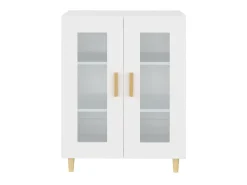 Aparador de madera de ingeniería blanco 69,5x34x90 cm ES94650