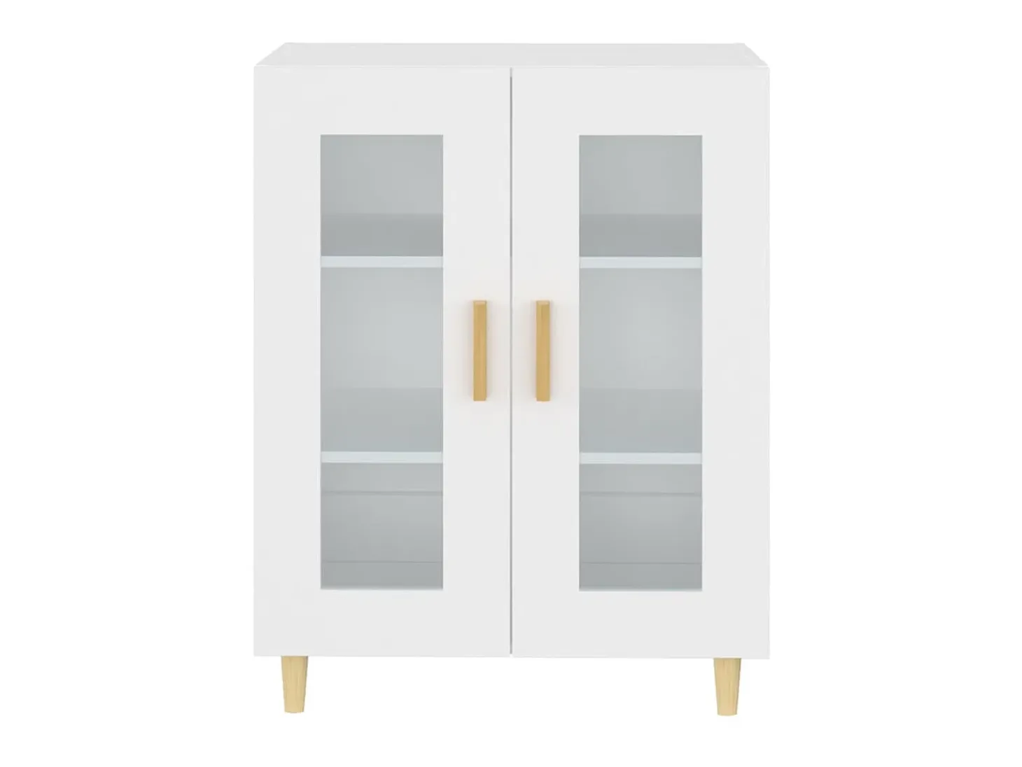 Aparador de madera de ingeniería blanco 69,5x34x90 cm ES94650