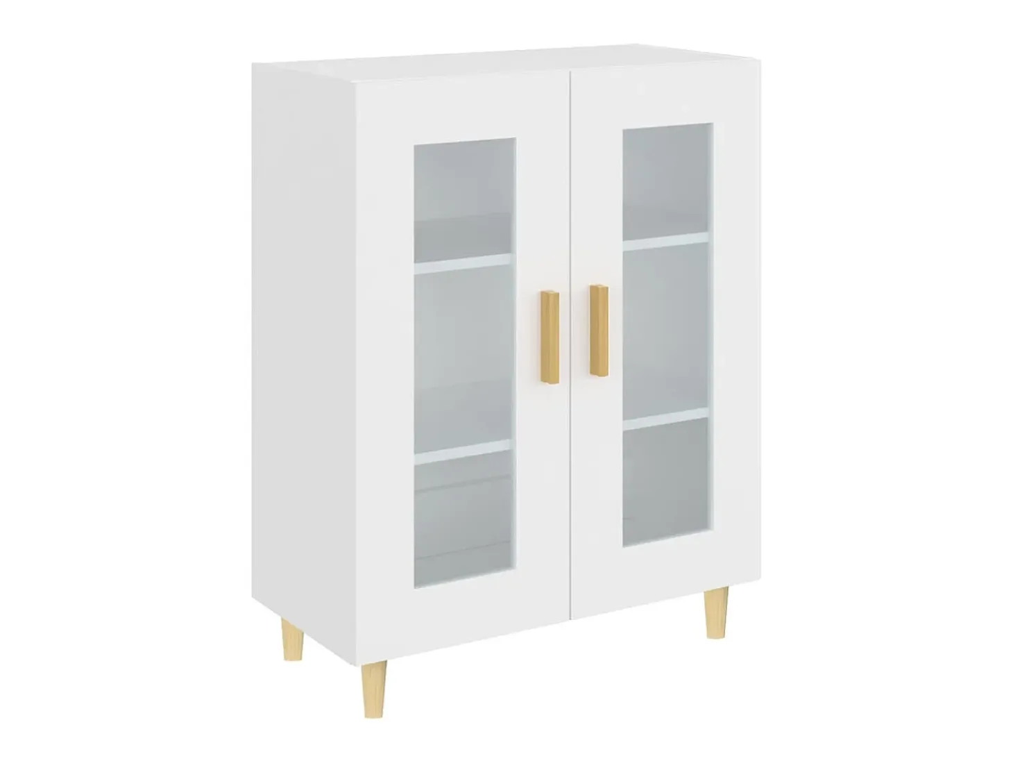 Aparador de madera de ingeniería blanco 69,5x34x90 cm ES94650