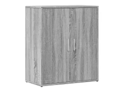 Aparador de madera de ingeniería 2 uds gris Sonoma 60x31x70 cm ES414701