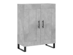 Aparador de madera de ingeniería gris hormigón 69,5x34x90 cm ES96920