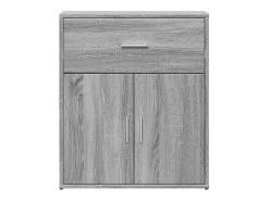 Aparador de madera de ingeniería gris Sonoma 60x31x70 cm ES816030