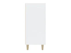 Aparador de madera de ingeniería blanco 90x34x80 cm ES69936