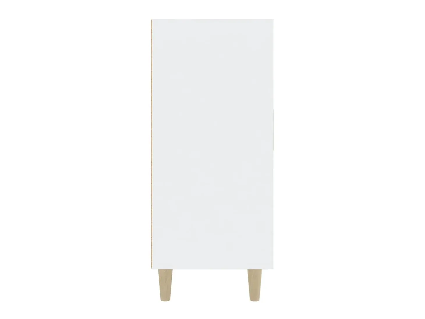 Aparador de madera de ingeniería blanco 90x34x80 cm ES69936
