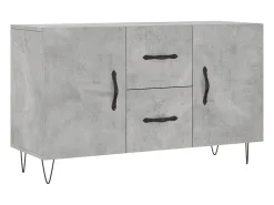 Aparador de madera de ingeniería gris hormigón 100x36x60 cm