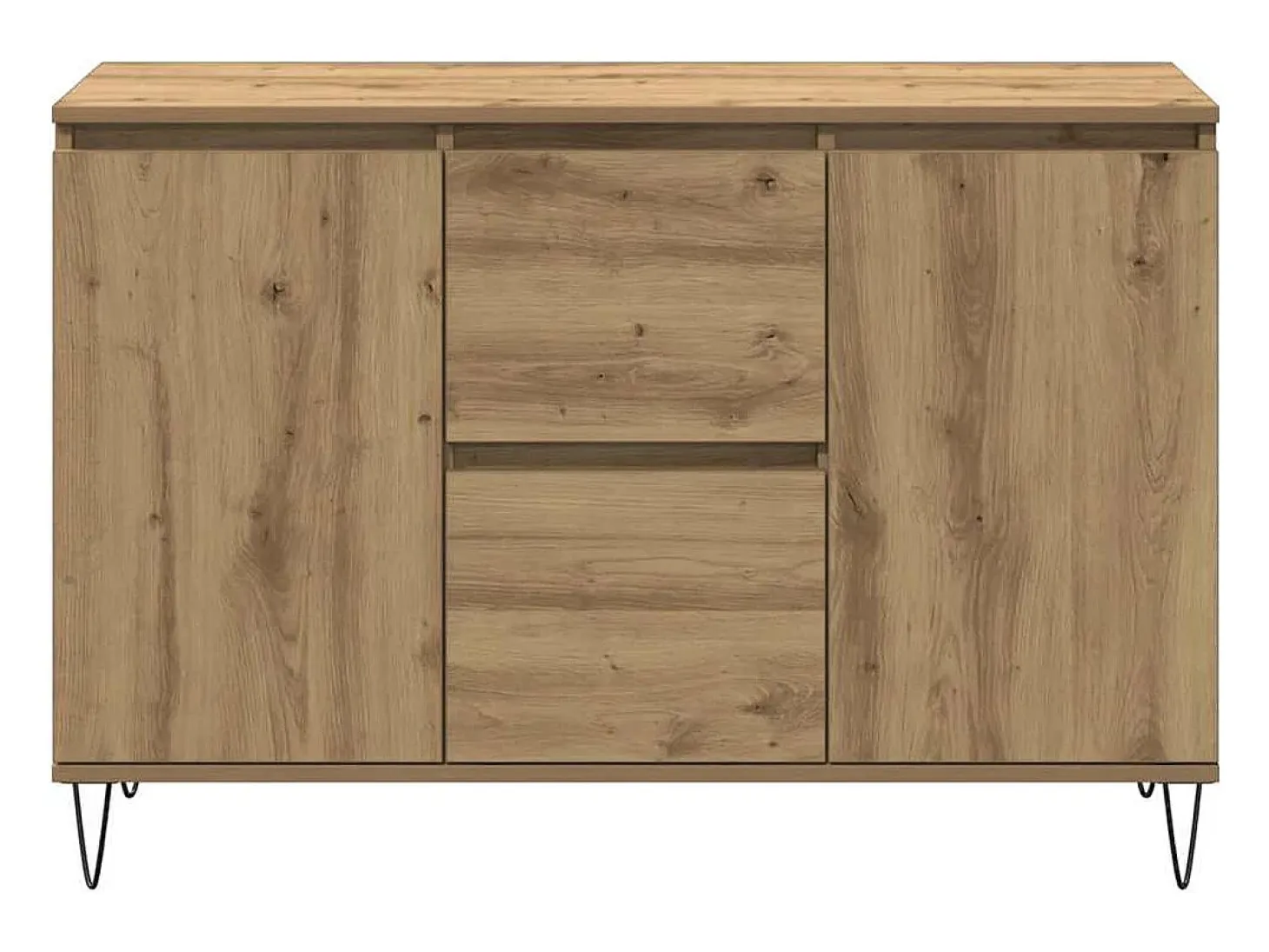 Aparador de madera de ingeniería roble artisan 101,5x35x70 cm