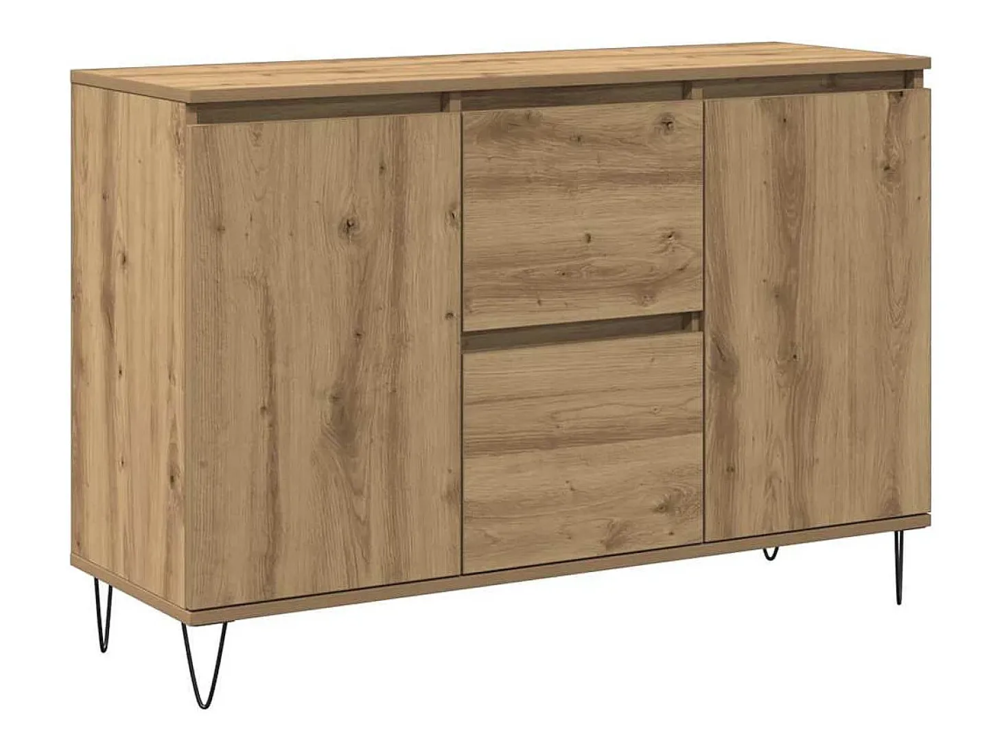Aparador de madera de ingeniería roble artisan 101,5x35x70 cm