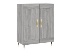 Aparador de madera de ingeniería gris Sonoma 69,5x34x90 cm ES41366