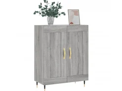 Aparador de madera de ingeniería gris Sonoma 69,5x34x90 cm ES41366