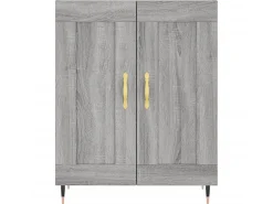 Aparador de madera de ingeniería gris Sonoma 69,5x34x90 cm ES41366
