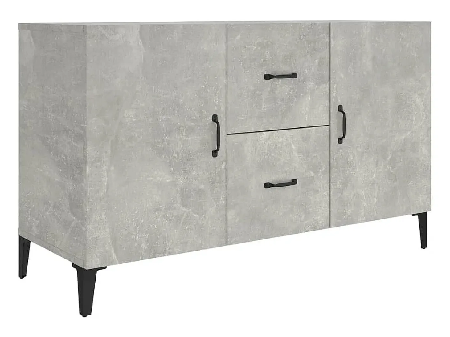 Aparador de madera de ingeniería gris hormigón 100x36x60 cm