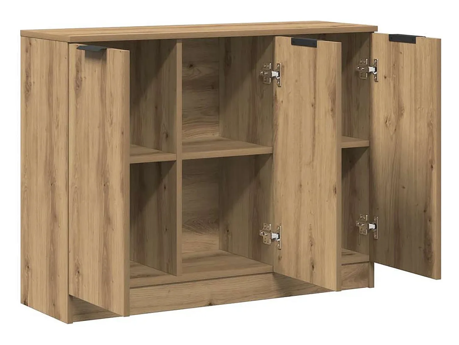 Aparador de madera de ingeniería roble artisan 90,5x30x70 cm