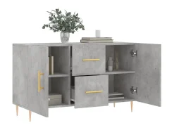 Aparador de madera de ingeniería gris hormigón 100x36x60 cm ES17145