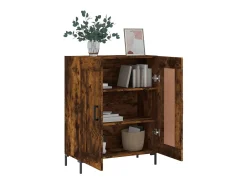 Aparador de madera de ingeniería roble ahumado 69,5x34x90 cm ES91086