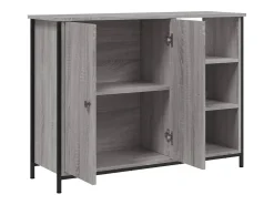 Aparador de madera de ingeniería gris Sonoma 100x33x75 cm ES31242