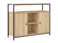 Aparador de madera de ingeniería roble Sonoma 100x35x80 cm ES82875