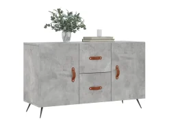 Aparador de madera de ingeniería gris hormigón 100x36x60 cm ES40658