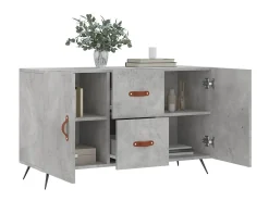 Aparador de madera de ingeniería gris hormigón 100x36x60 cm ES40658