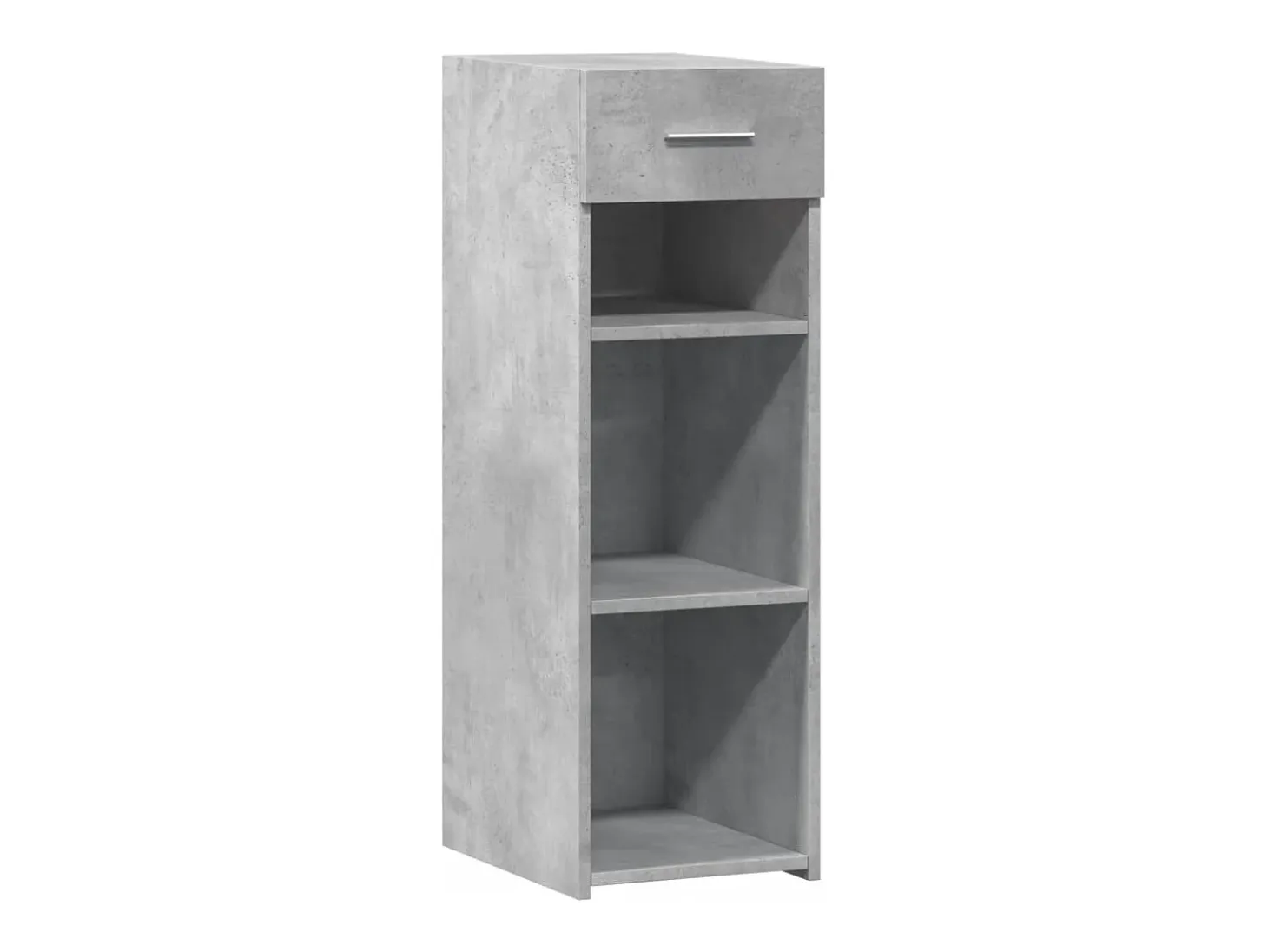 Aparador de madera de ingeniería gris hormigón 30x42,5x93 cm