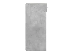 Aparador de madera de ingeniería gris hormigón 30x42,5x93 cm