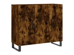 Aparador de madera de ingeniería roble ahumado 90x34x80 cm ES75363