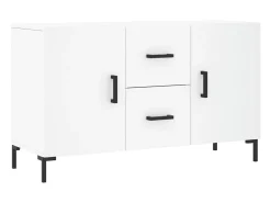 Aparador de madera de ingeniería blanco 100x36x60 cm ES67687