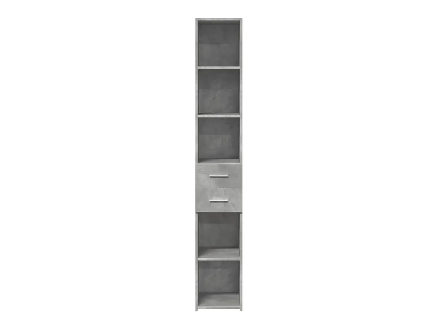 Aparador de madera de ingeniería gris hormigón 30x42,5x185 cm