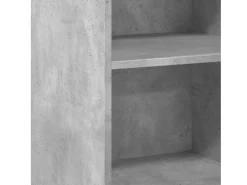 Aparador de madera de ingeniería gris hormigón 45x41x93 cm