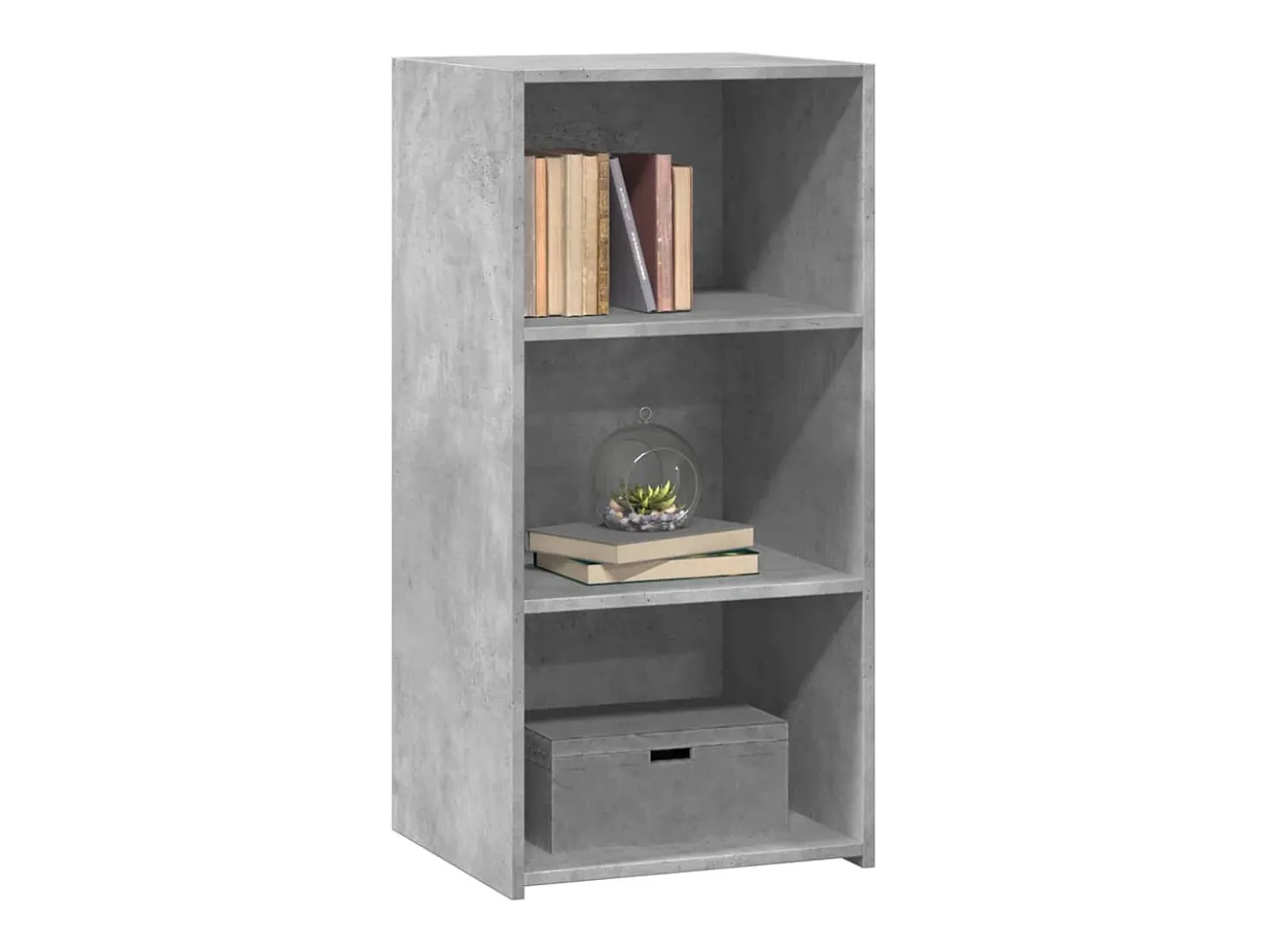 Aparador de madera de ingeniería gris hormigón 45x41x93 cm