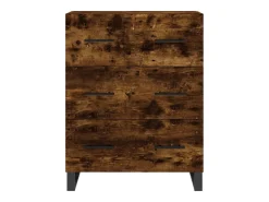 Aparador de madera de ingeniería roble ahumado 69,5x34x90 cm