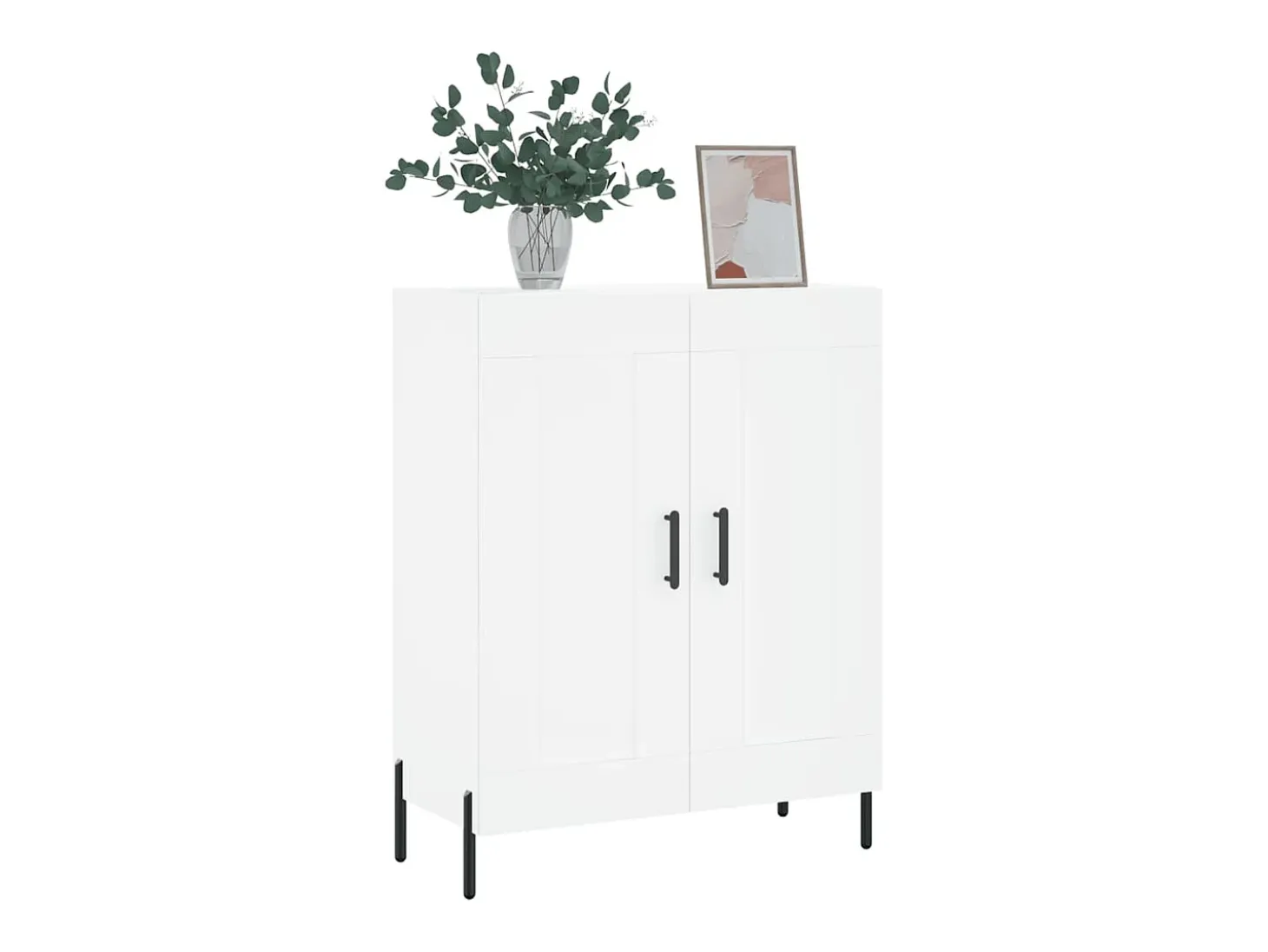 Aparador de madera de ingeniería blanco 69,5x34x90 cm
