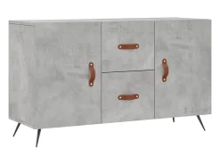 Aparador de madera de ingeniería gris hormigón 100x36x60 cm
