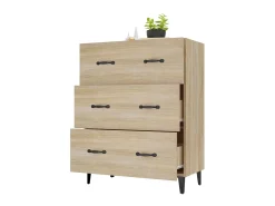 Aparador de madera de ingeniería roble Sonoma 69,5x34x90 cm ES48876