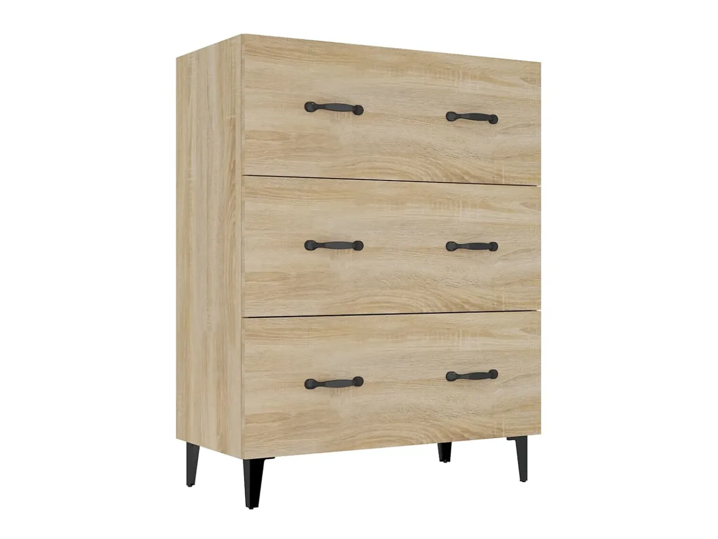 Aparador de madera de ingeniería roble Sonoma 69,5x34x90 cm ES48876
