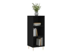 Aparador de madera de ingeniería negro 34,5x32,5x90 cm