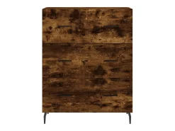 Aparador de madera de ingeniería roble ahumado 69,5x34x90 cm ES94428