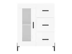 Aparador de madera de ingeniería blanco 69,5x34x90 cm ES63694