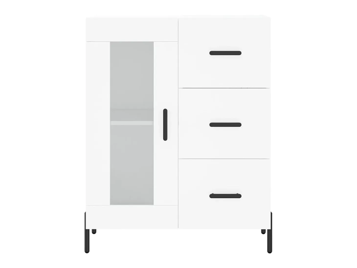 Aparador de madera de ingeniería blanco 69,5x34x90 cm ES63694