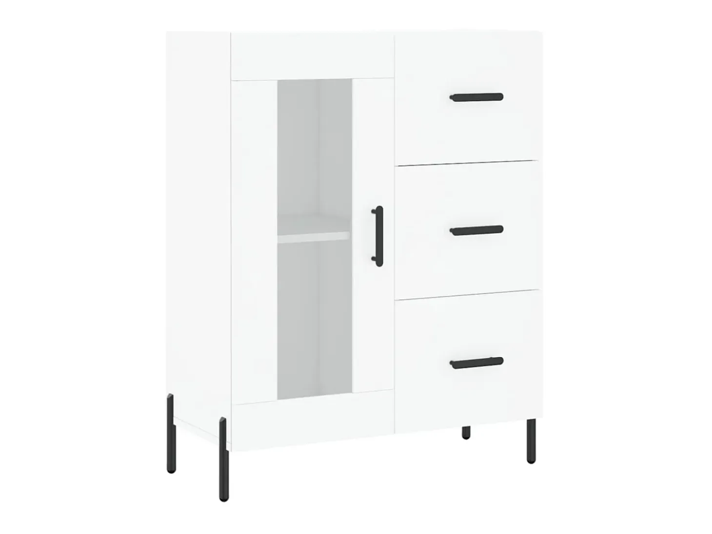 Aparador de madera de ingeniería blanco 69,5x34x90 cm ES63694