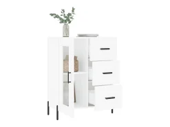 Aparador de madera de ingeniería blanco 69,5x34x90 cm ES63694