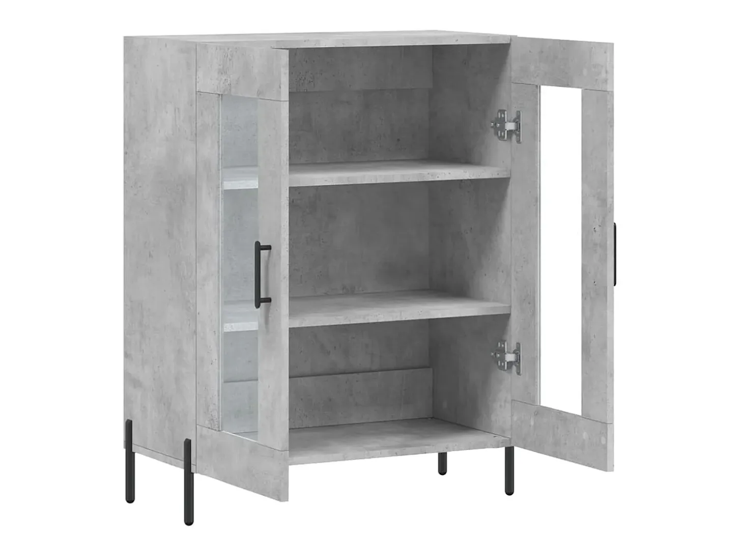 Aparador de madera de ingeniería gris hormigón 69,5x34x90 cm