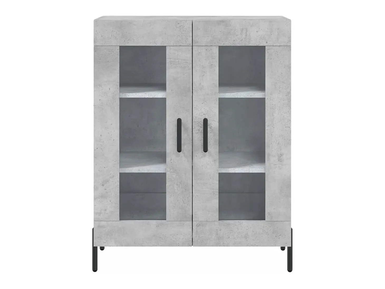 Aparador de madera de ingeniería gris hormigón 69,5x34x90 cm