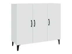 Aparador de madera de ingeniería blanco 90x34x80 cm ES72604