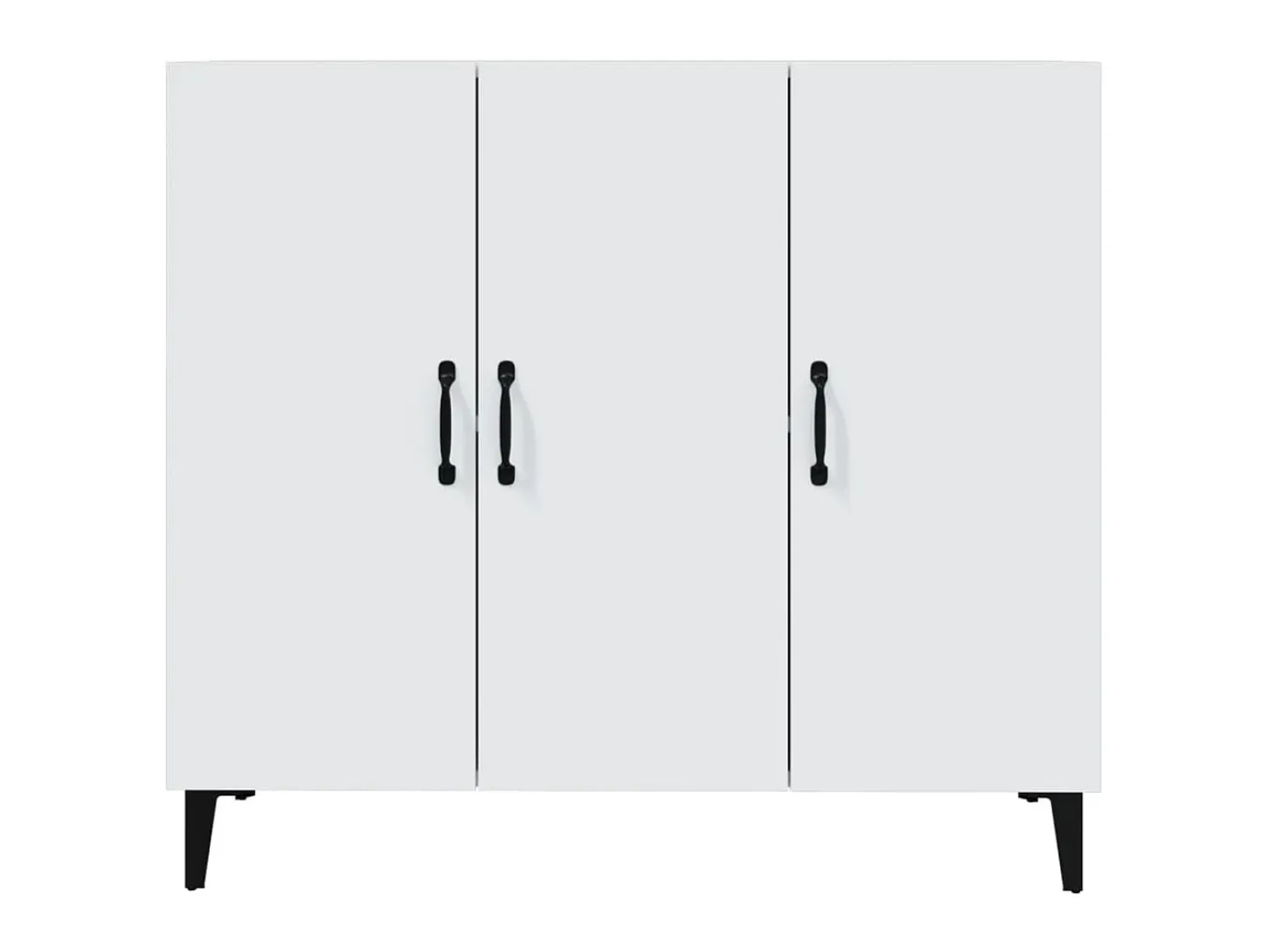 Aparador de madera de ingeniería blanco 90x34x80 cm ES72604