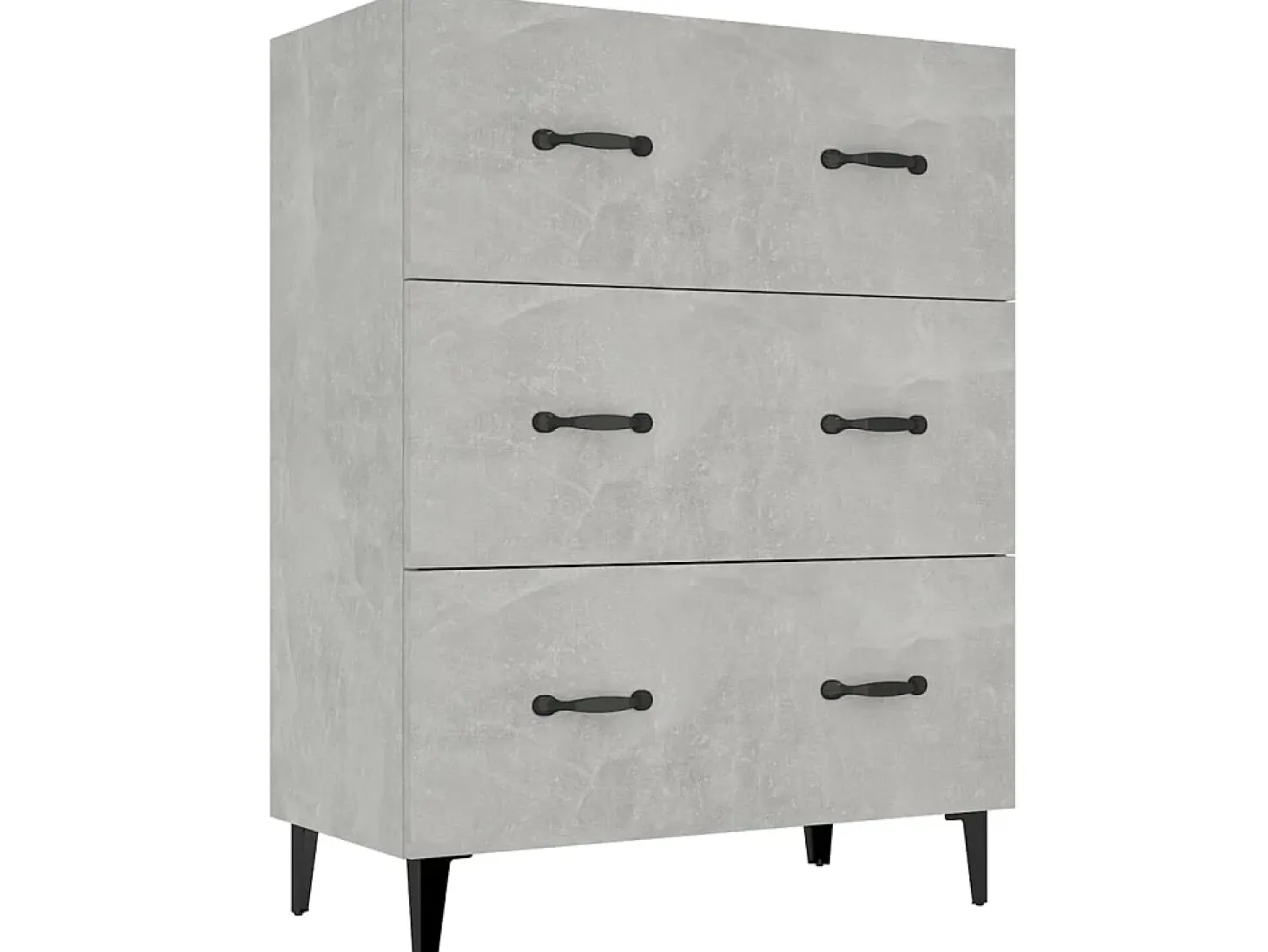Aparador de madera de ingeniería gris hormigón 69,5x34x90 cm ES40586