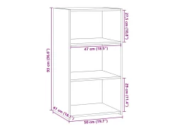 Aparador de madera de ingeniería roble Sonoma 50x41x93 cm