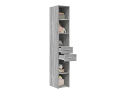 Aparador de madera de ingeniería gris Sonoma 30x42,5x185 cm
