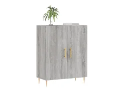 Aparador de madera de ingeniería gris Sonoma 69,5x34x90 cm ES87494