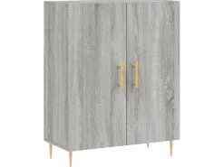 Aparador de madera de ingeniería gris Sonoma 69,5x34x90 cm ES87494