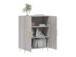 Aparador de madera de ingeniería gris Sonoma 69,5x34x90 cm ES87494